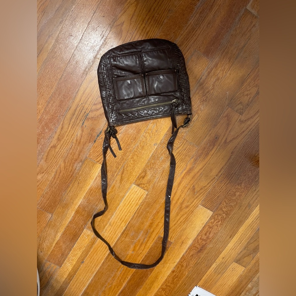 Target faux leather brown purse, used good condition